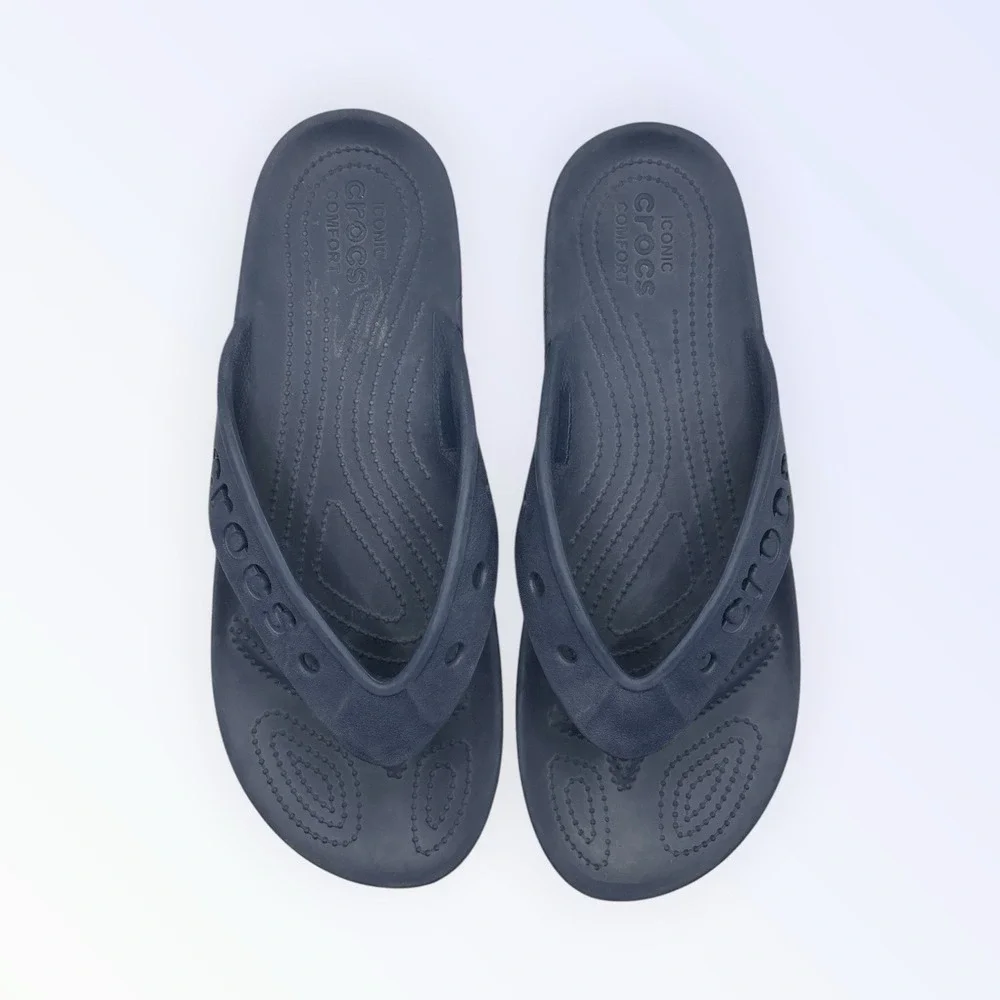 Crocs Baya II Comfort Flip Flop Sandals Navy Blue Men's Size 12